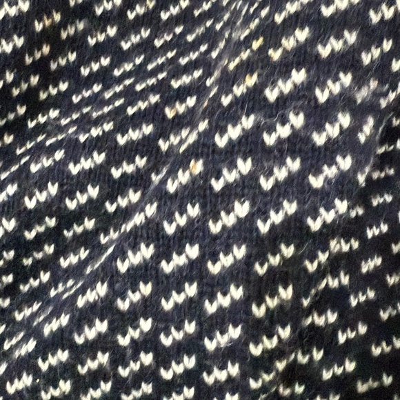 Vintage 1980s L.L. Bean Navy Birdseye Wool Crew Sweater Norway - Size M - Picture 5 of 5